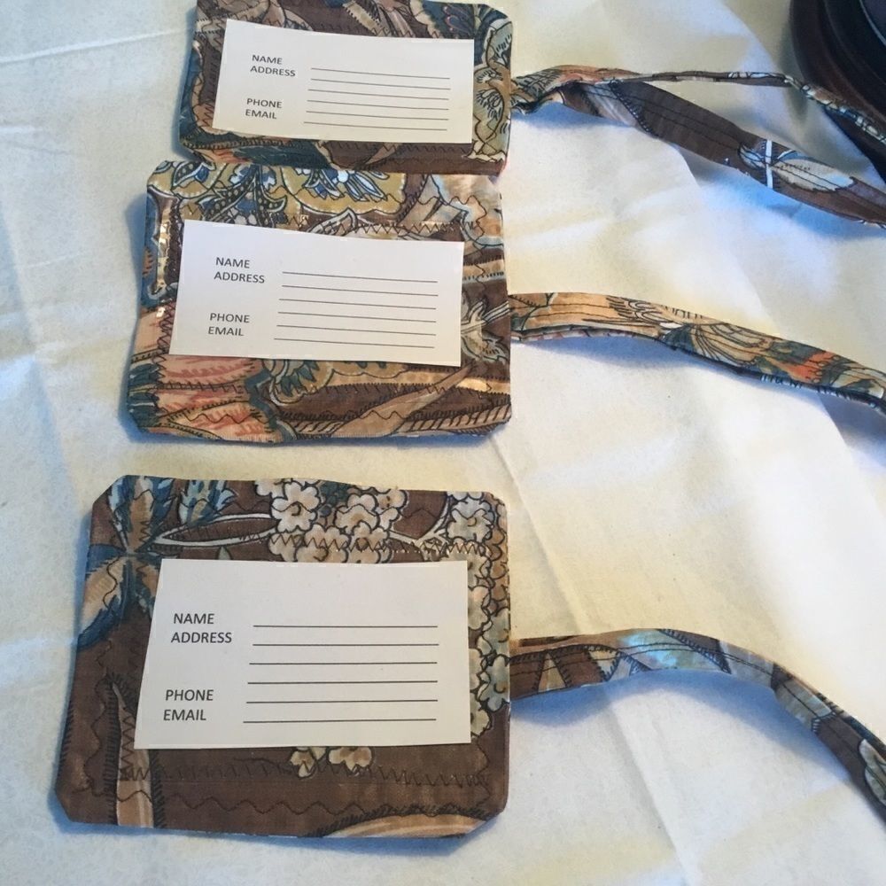 NWOTÂ Setâofâ3âHandmadeâLuggage/BackpackâTags